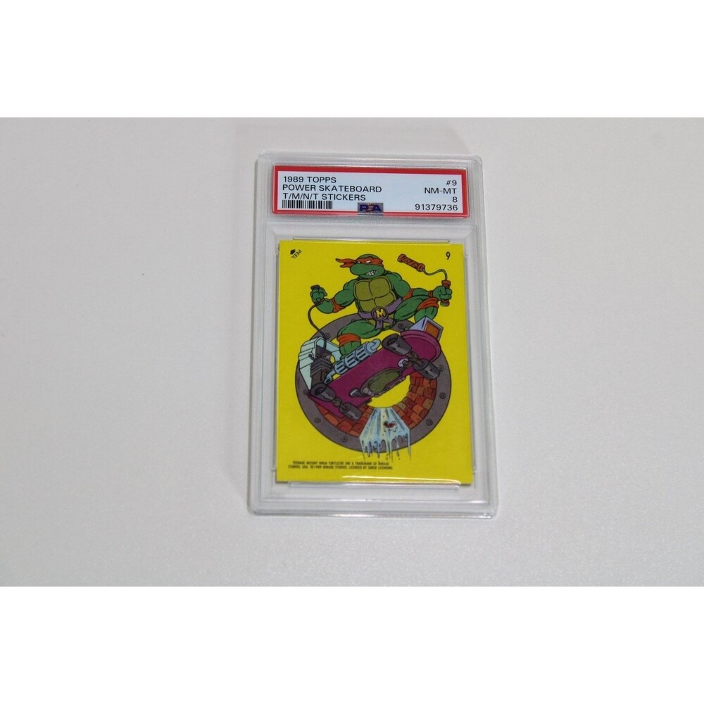 1989 Topps Teenage Mutant Ninja Turtles #9 Power Skateboard PSA 8 NM-MT TMNT
